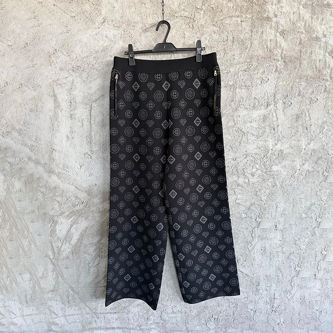 casablanca monogram jacquard knit trousers